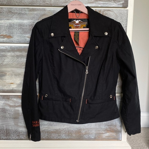 Harley-Davidson Jackets & Blazers - Harley Davidson Asymmetrical Zip Black Jacket